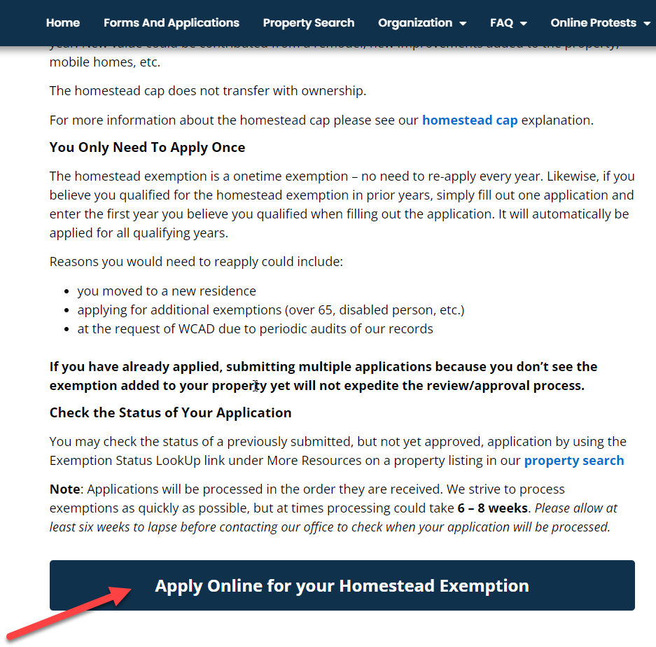 Residential Homestead Exemption How to File Electronically